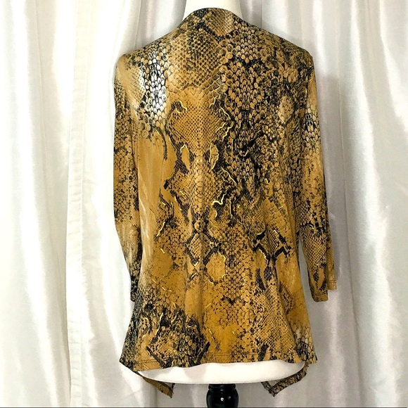 3 for $75!!! TanJay snakeskin print open style cardigan, size Small. - Picture 2 of 4